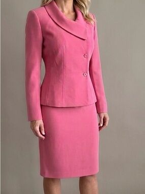 Le Suit two piece Pink Skirt Suit barbiecore